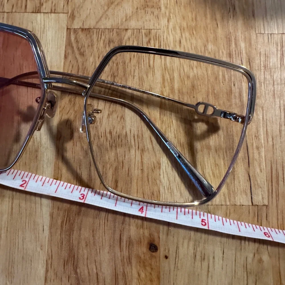 Women's Oversized Dior Sunglasses prescription- Pink Gradient Lenses As Is - Picture 6 of 6